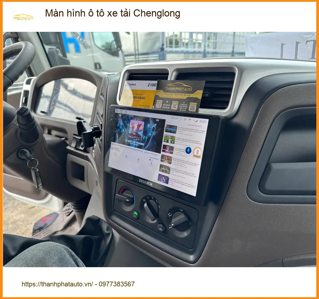 Chú Bảy lắp màn hình ô tô xe tải Chenglong tại Bình Chánh để tiện theo dõi lộ trình ảnh thực tế 2