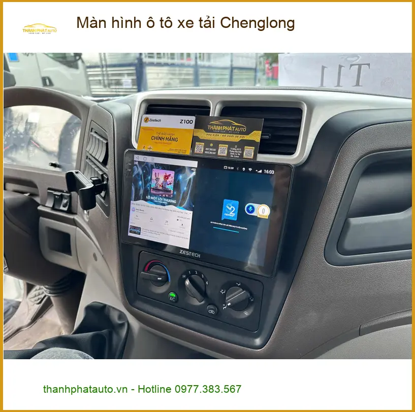 Chú Bảy lắp màn hình ô tô xe tải Chenglong tại Bình Chánh để tiện theo dõi lộ trình ảnh thực tế 5