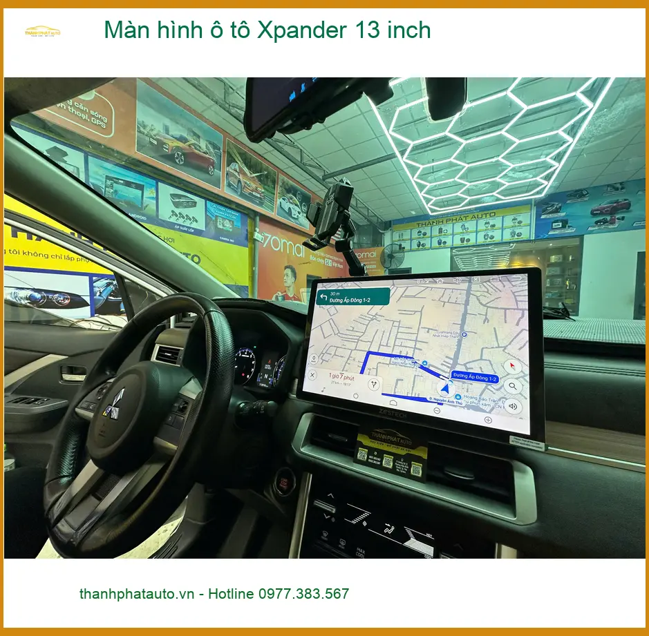 Anh Đức lắp màn hình ô tô 13 inch Xpander ở Quận 2 cần bản đồ dẫn đường thông minh ảnh thực tế 3