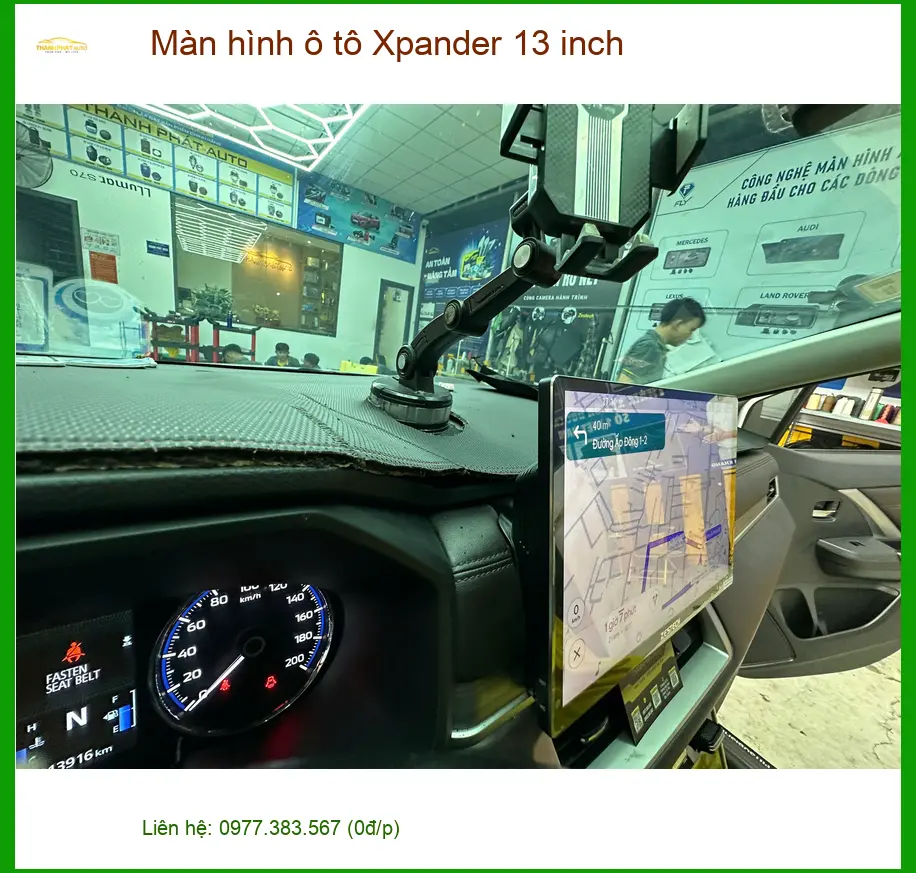 Anh Đức lắp màn hình ô tô 13 inch Xpander ở Quận 2 cần bản đồ dẫn đường thông minh ảnh thực tế 5