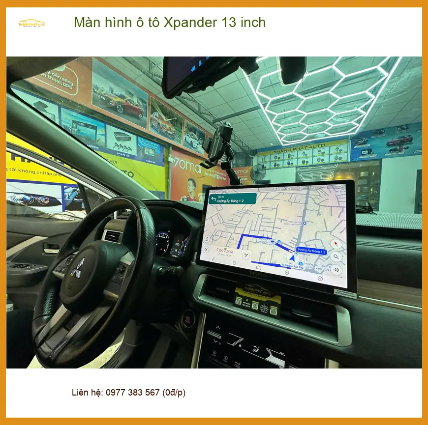Anh Khải lắp màn hình ô tô Xpander 13 inch tại Quận 11 vì màn hình cũ quá nhỏ ảnh thực tế 4