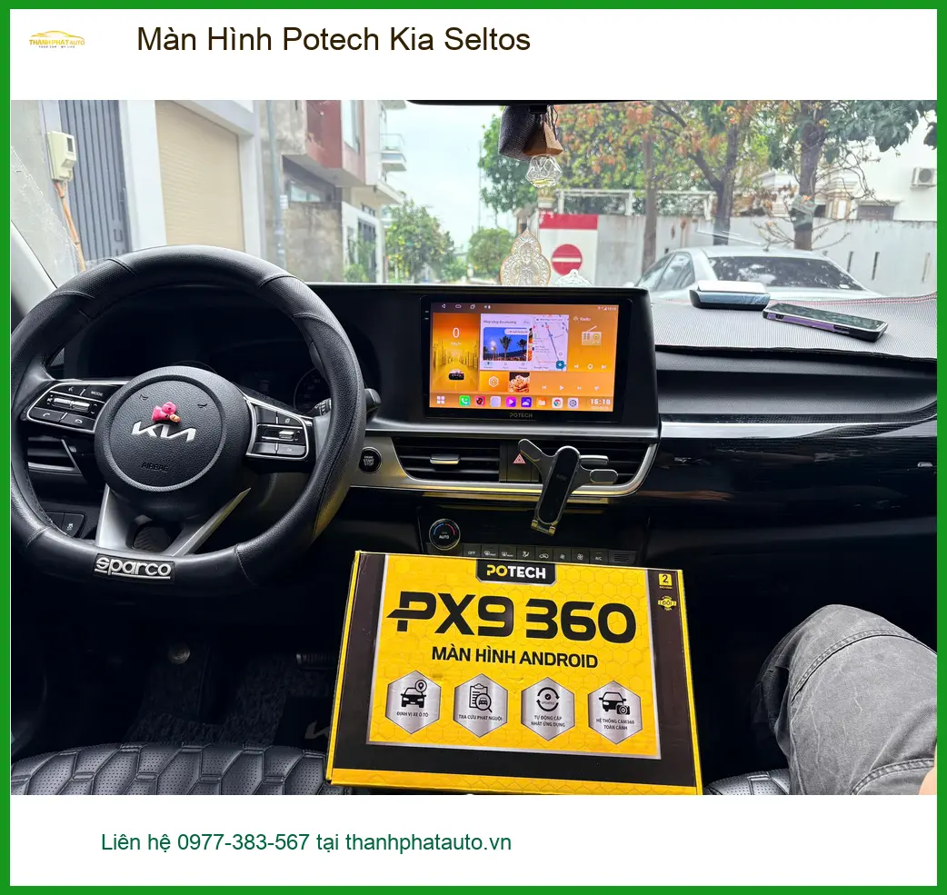 Chị Thanh lắp Màn Hình Potech Kia Seltos tại Hóc Môn để nâng tầm trải nghiệm lái