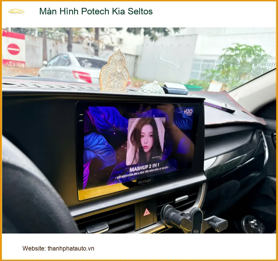 Chị Thanh lắp Màn Hình Potech Kia Seltos tại Hóc Môn để nâng tầm trải nghiệm lái ảnh thực tế 2