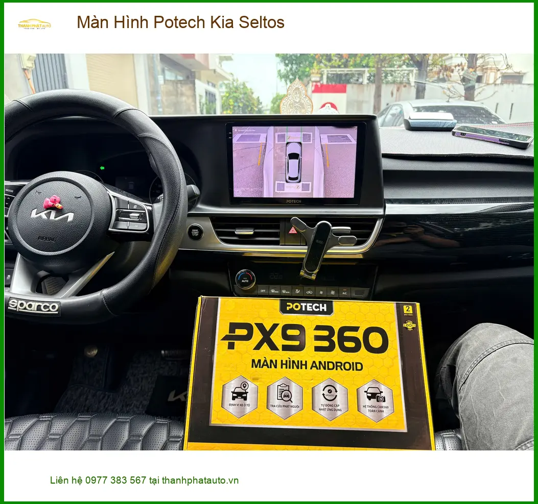 Anh Minh nâng cấp Màn Hình Potech Kia Seltos Quận 12 vì màn zin thiếu tính năng ảnh thực tế 2