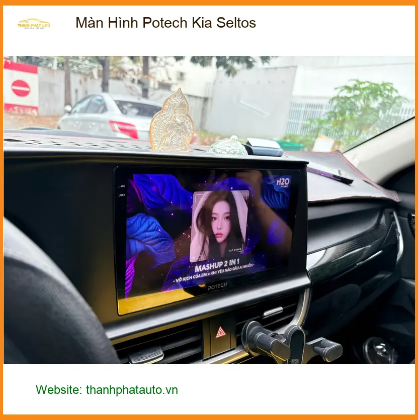 Anh Minh nâng cấp Màn Hình Potech Kia Seltos Quận 12 vì màn zin thiếu tính năng ảnh thực tế 3