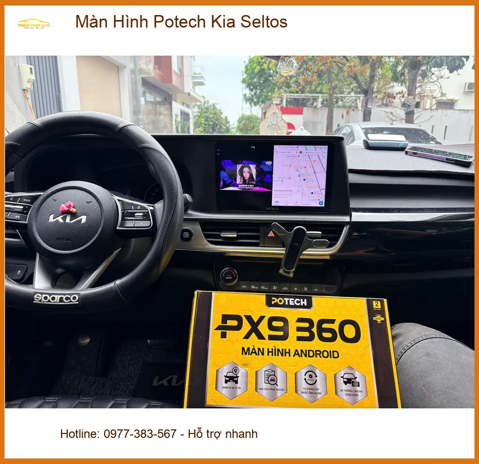 Anh Minh nâng cấp Màn Hình Potech Kia Seltos Quận 12 vì màn zin thiếu tính năng ảnh thực tế 5