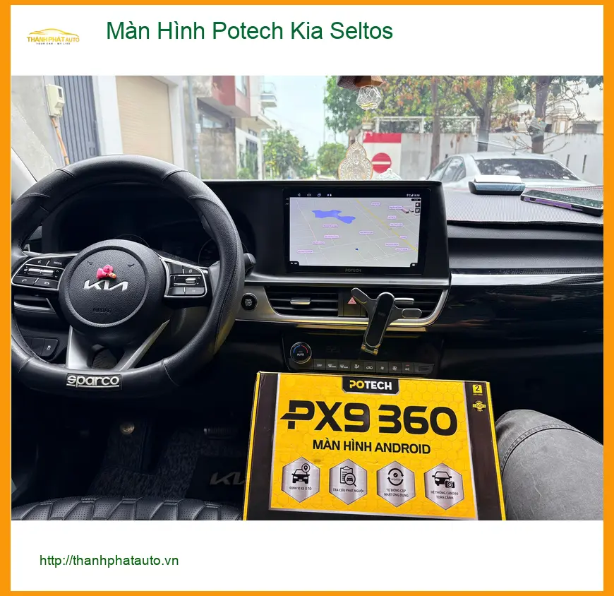 Anh Khải lắp Màn Hình Potech Kia Seltos ở Cần Giờ vì màn zin thiếu tính năng ảnh thực tế 4