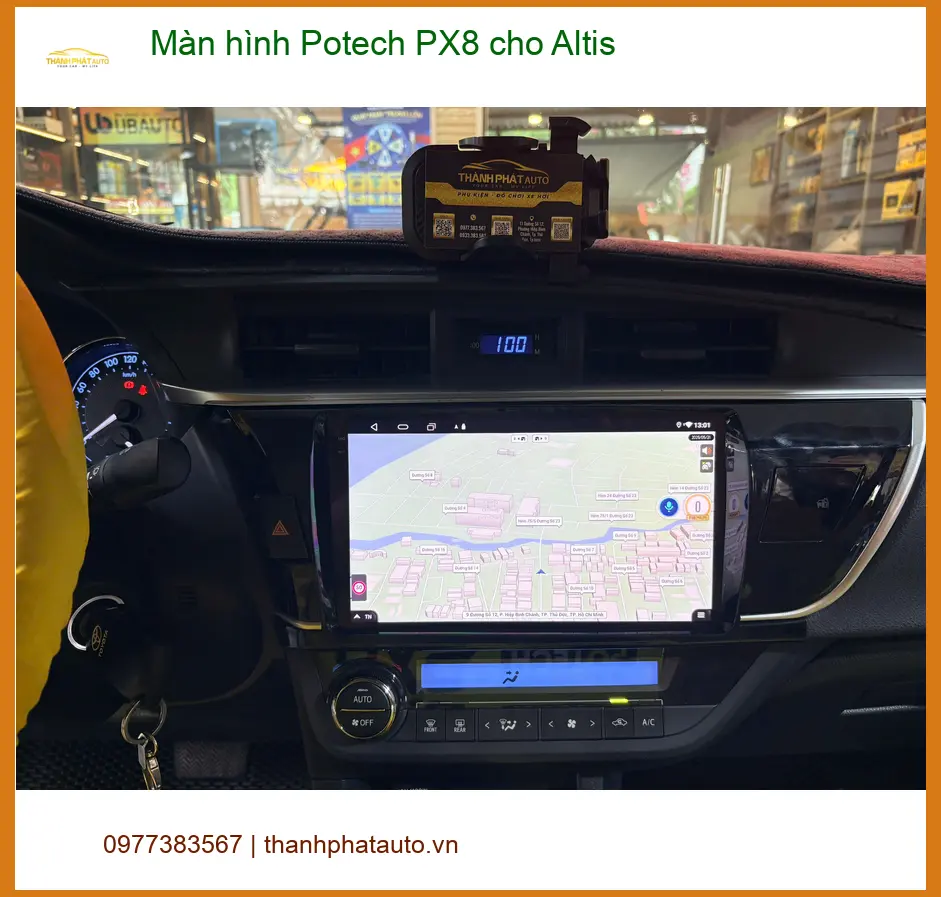 Anh Dũng lắp màn hình Potech PX8 cho Altis tại Quận 12 để nâng cấp giải trí ảnh thực tế 5