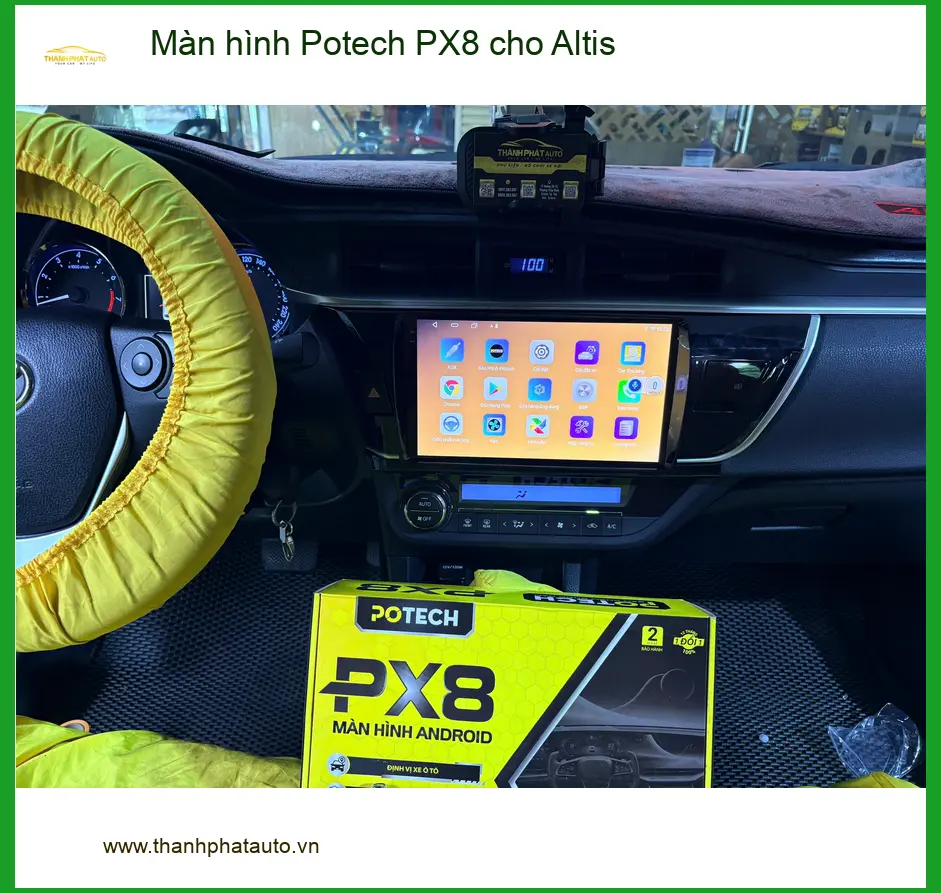 Anh Lâm lắp màn hình Potech PX8 cho Altis tại Quận 3 để nâng cao trải nghiệm lái xe ảnh thực tế 2