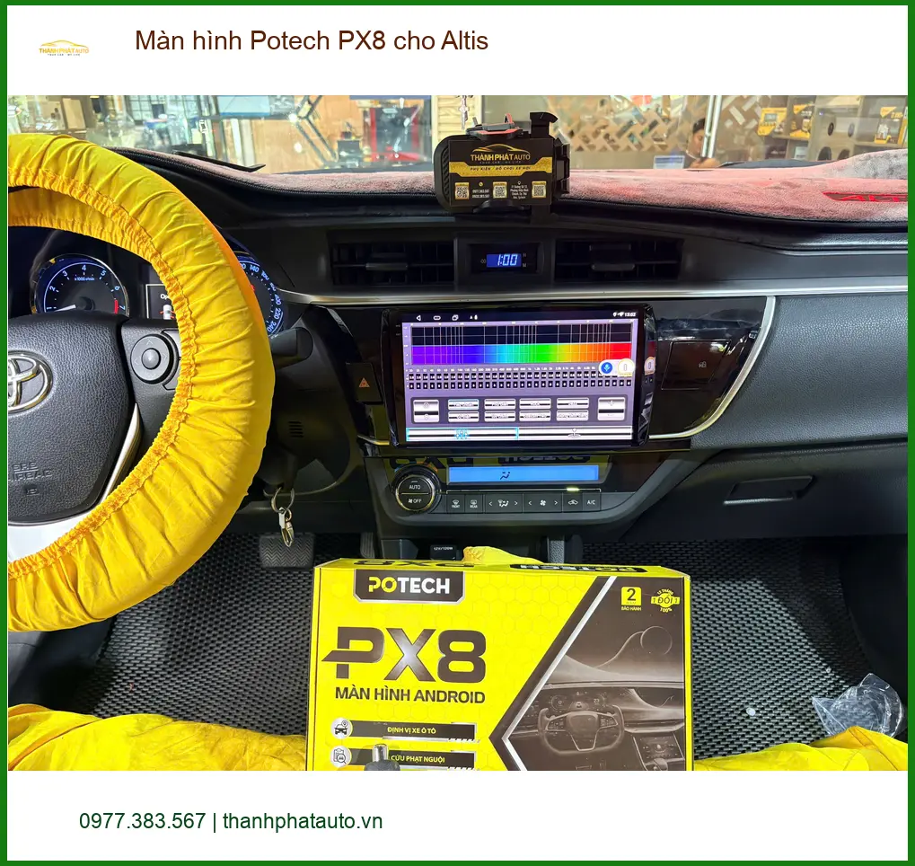 Chú Tùng lắp màn hình Potech PX8 cho Altis tại Hóc Môn để nâng tầm giải trí ảnh thực tế 4