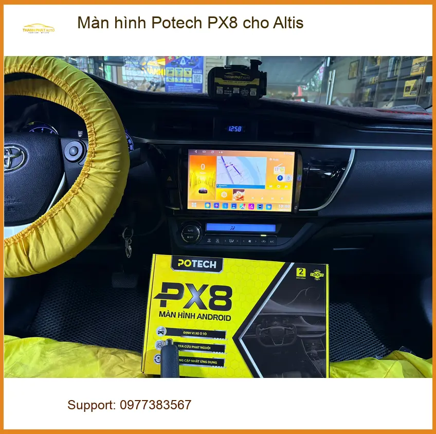 Anh Lâm lắp màn hình Potech PX8 cho Altis tại Quận 3 để nâng cao trải nghiệm lái xe ảnh thực tế 5