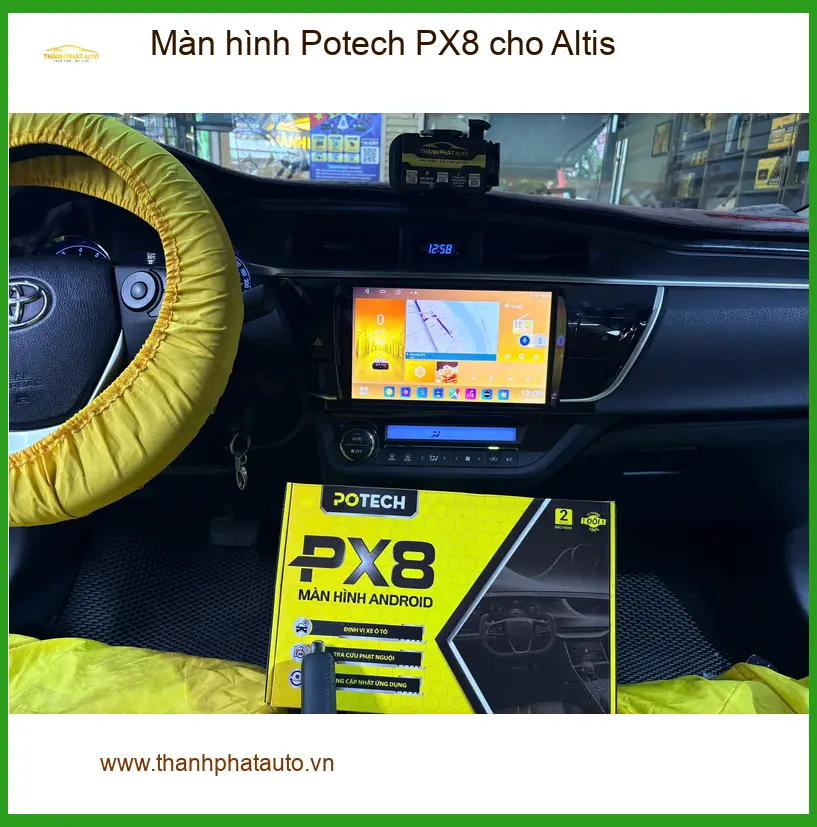 Chú Tùng lắp màn hình Potech PX8 cho Altis tại Hóc Môn để nâng tầm giải trí ảnh thực tế 5