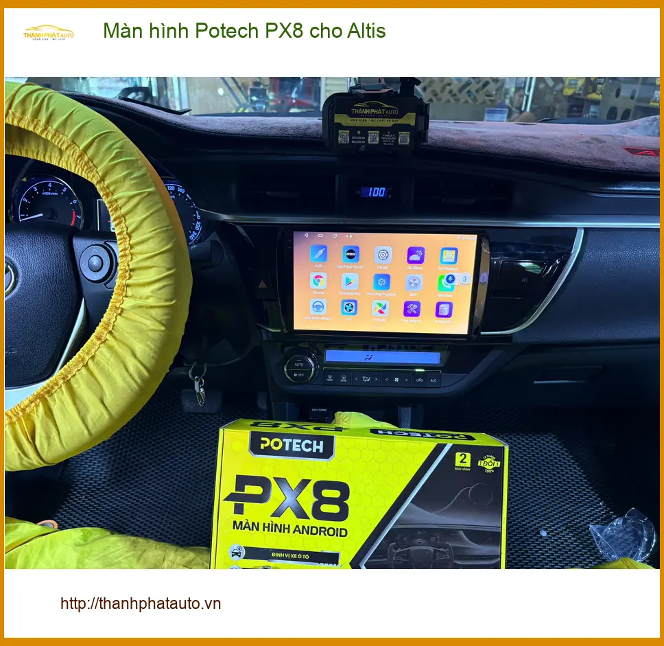 Anh Duy lắp màn hình Potech PX8 cho Toyota Altis tại Quận Thủ Đức sau khi tìm hiểu kỹ ảnh thực tế 3