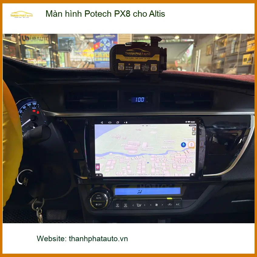 Anh Duy lắp màn hình Potech PX8 cho Toyota Altis tại Quận Thủ Đức sau khi tìm hiểu kỹ ảnh thực tế 4