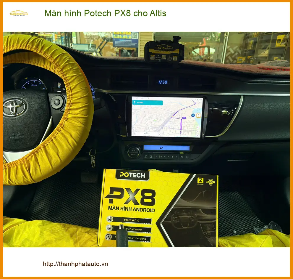 Anh Hưng nâng cấp màn hình Potech PX8 cho Altis tại Quận 2 để có trải nghiệm lái tốt hơn ảnh thực tế 3