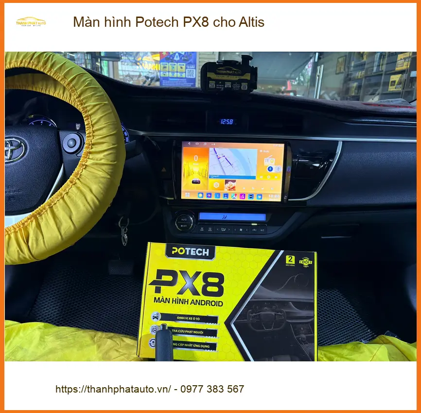 Anh Hưng nâng cấp màn hình Potech PX8 cho Altis tại Quận 2 để có trải nghiệm lái tốt hơn ảnh thực tế 4