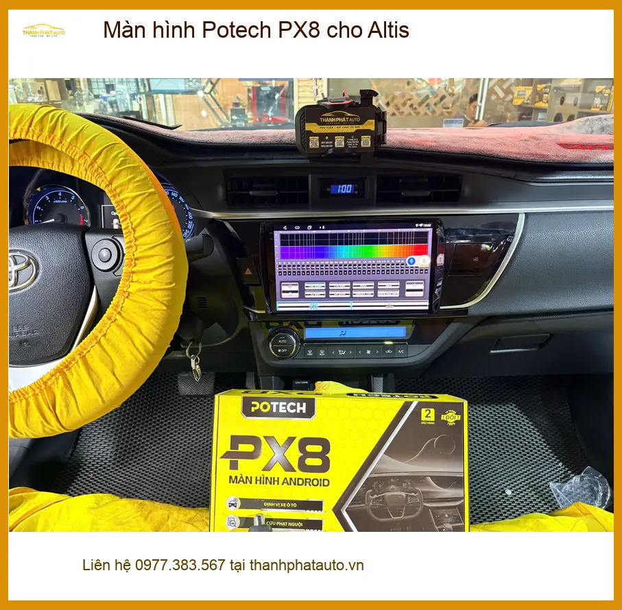 Anh Hưng nâng cấp màn hình Potech PX8 cho Altis tại Quận 2 để có trải nghiệm lái tốt hơn ảnh thực tế 5