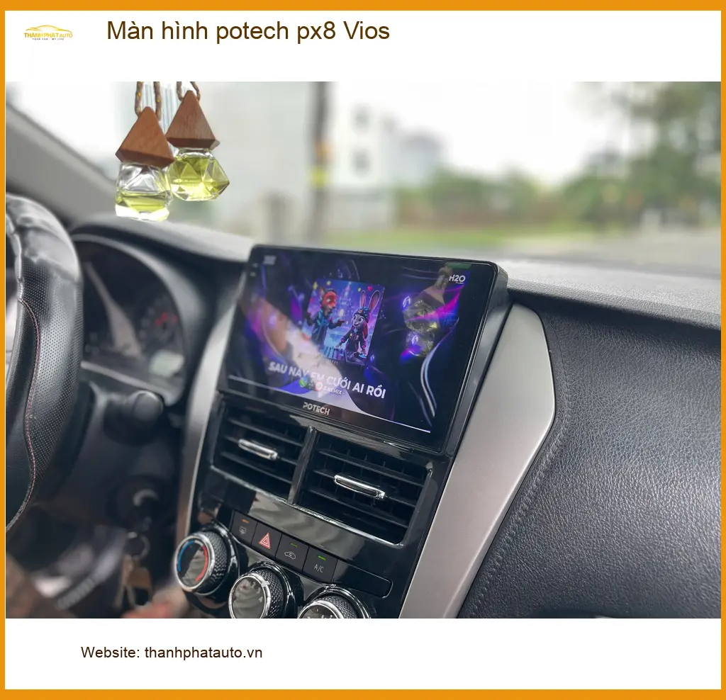 Chú Lân lắp Màn hình Potech PX8 cho Vios tại Quận Bình Thạnh để dễ dàng dẫn đường ảnh thực tế 4