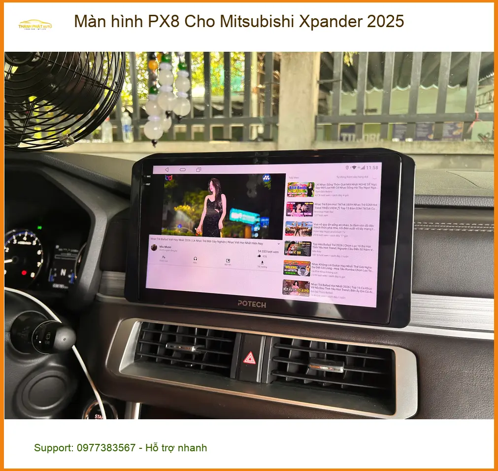 Anh Minh lắp Màn hình PX8 Mitsubishi Xpander 2025 tại Bình Tân ảnh thực tế 3