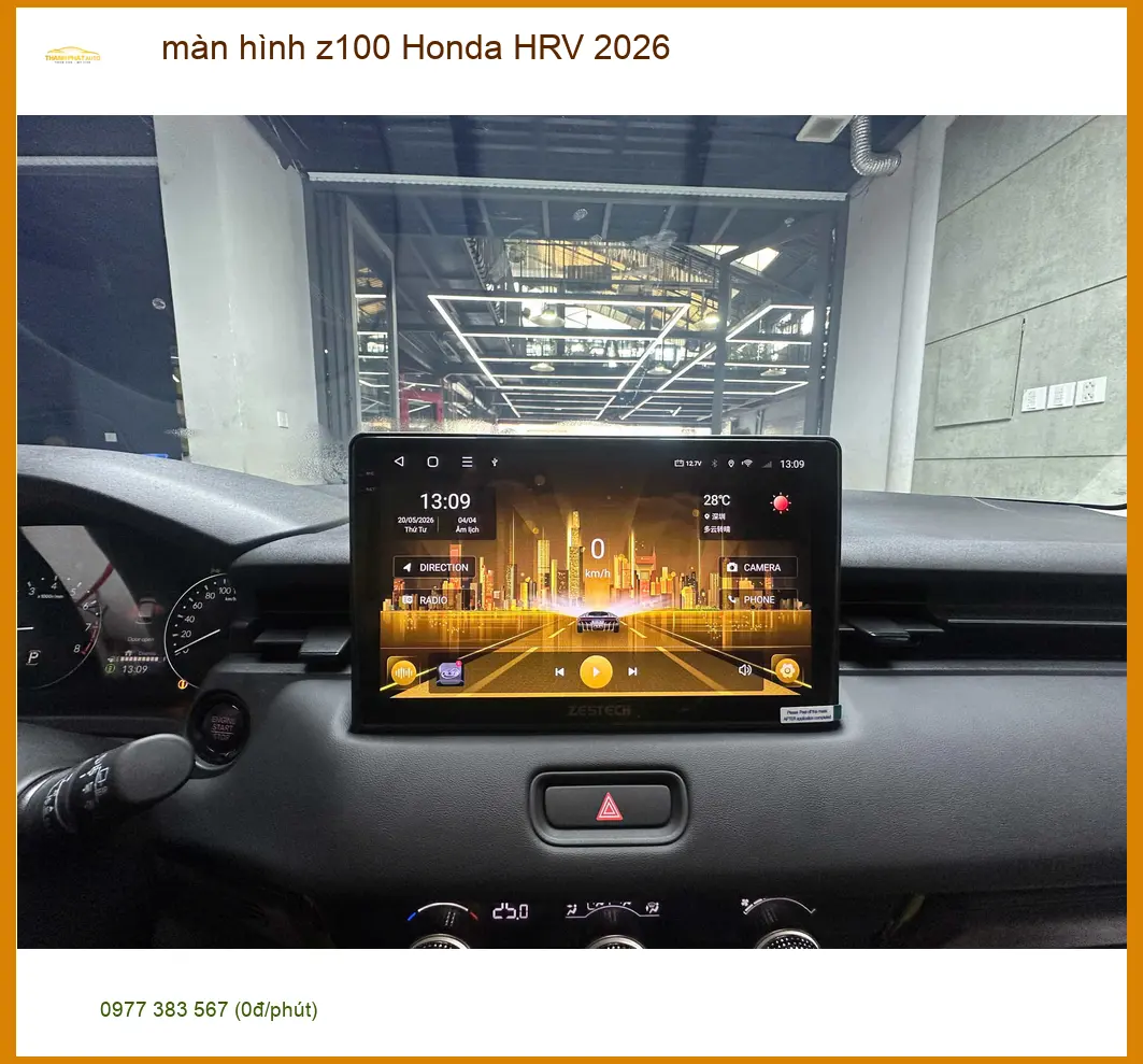 Anh Quang lắp màn hình Z100 Honda HRV 2026 tại Quận Tân Bình nâng tầm giải trí ảnh thực tế 2