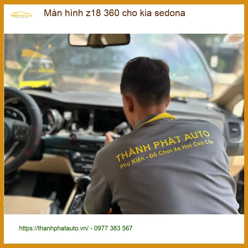 Chị Thúy lắp màn hình Z18 360 cho Kia Sedona tại Quận 2 chính hãng
