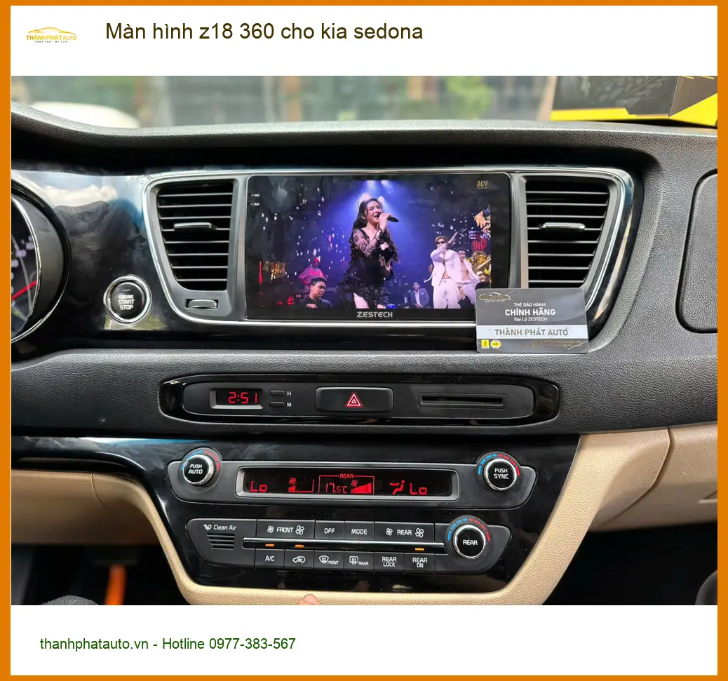 Chị Thúy lắp màn hình Z18 360 cho Kia Sedona tại Quận 2 chính hãng ảnh thực tế 5