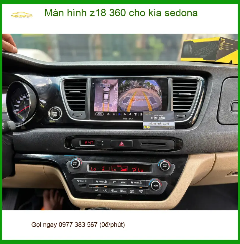 Anh Thắng lắp màn hình Z18 360 cho Kia Sedona Quận 4 để lái xe an toàn hơn ảnh thực tế 2