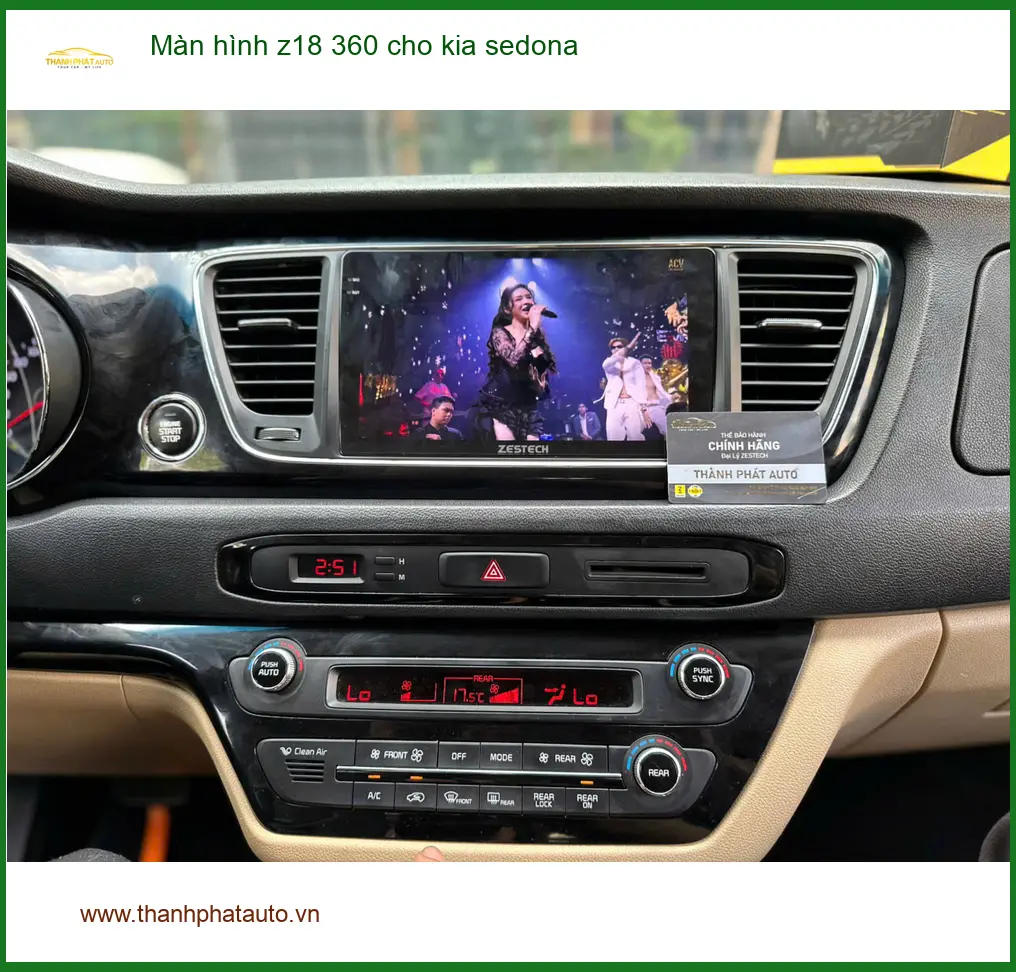 Anh Quân cần lắp màn hình Z18 360 cho Kia Sedona ở Quận Tân Bình
