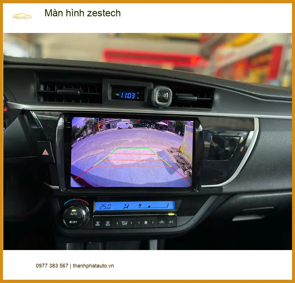 Anh Minh lắp màn hình Zestech Hyundai Santa Fe tại Bình Chánh ảnh thực tế 3