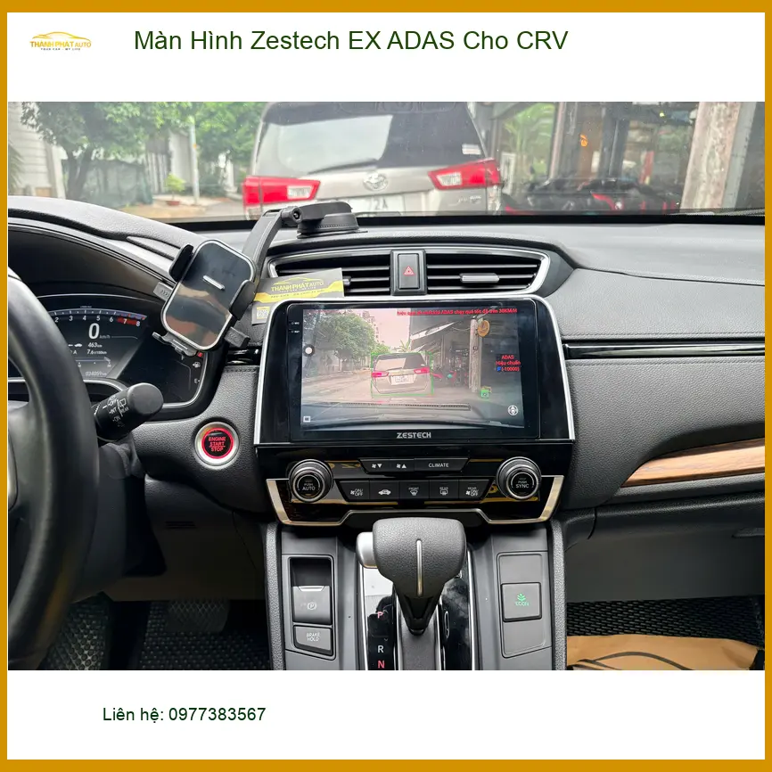 Anh Khải lắp Màn Hình Zestech EX ADAS Cho CRV tại Quận 7 vì màn zin thiếu tính năng ảnh thực tế 5