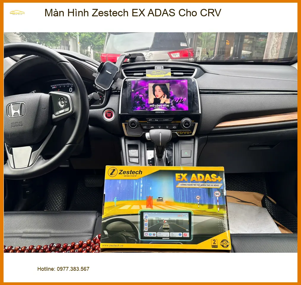 Anh Tấn lắp Màn Hình Zestech EX ADAS cho CRV tại Quận 8 ảnh thực tế 3