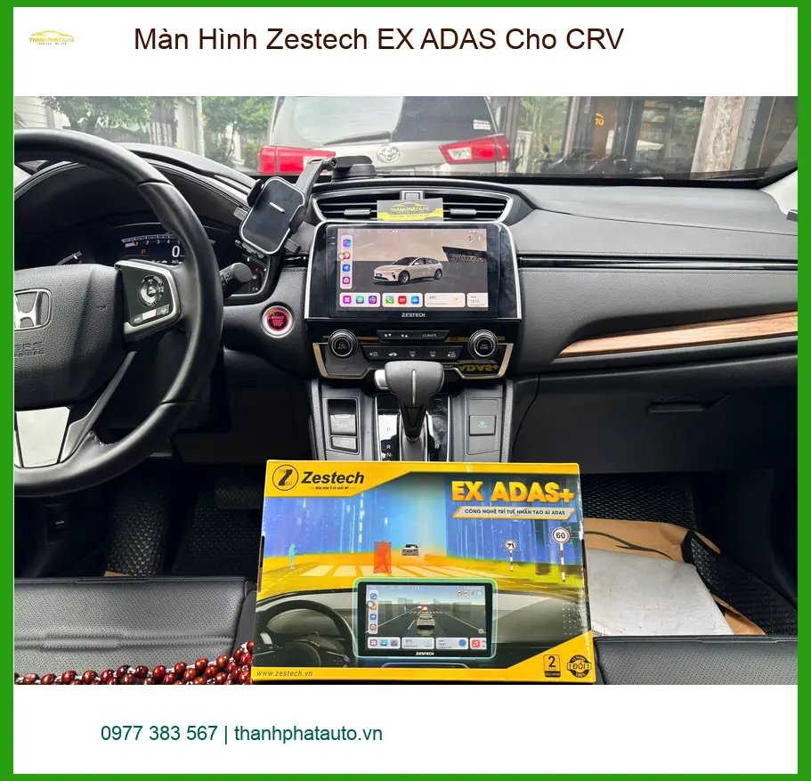 Anh Tấn lắp Màn Hình Zestech EX ADAS cho CRV tại Quận 8 ảnh thực tế 5