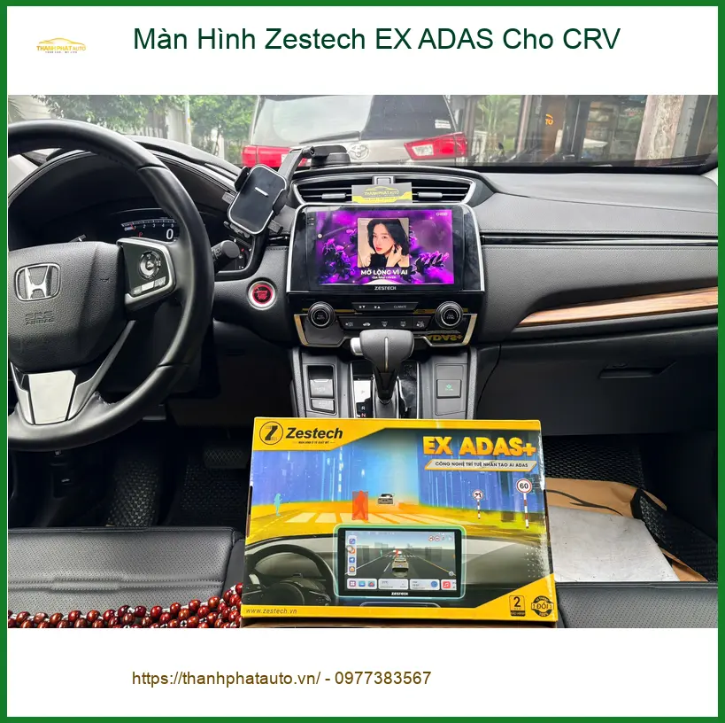 Anh Long lắp Màn Hình Zestech EX ADAS CRV tại Quận Thủ Đức an toàn giao thông ảnh thực tế 3