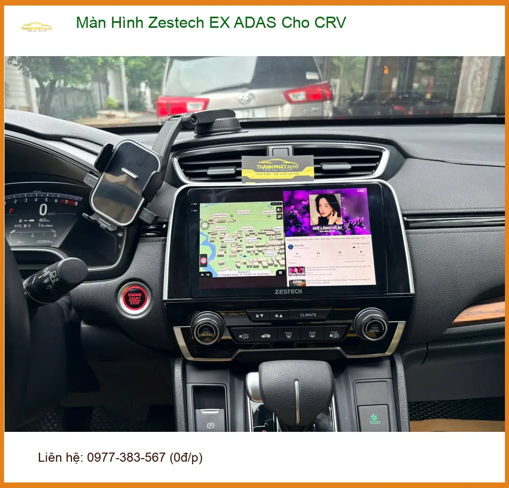 Chú Quang lắp Màn Hình Zestech EX ADAS cho CRV tại Bình Chánh vì muốn lái xe an toàn hơn