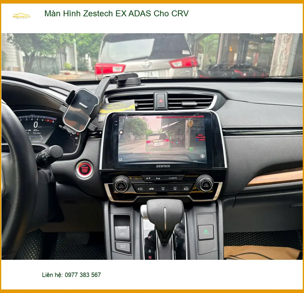 Chú Quang lắp Màn Hình Zestech EX ADAS cho CRV tại Bình Chánh vì muốn lái xe an toàn hơn ảnh thực tế 2