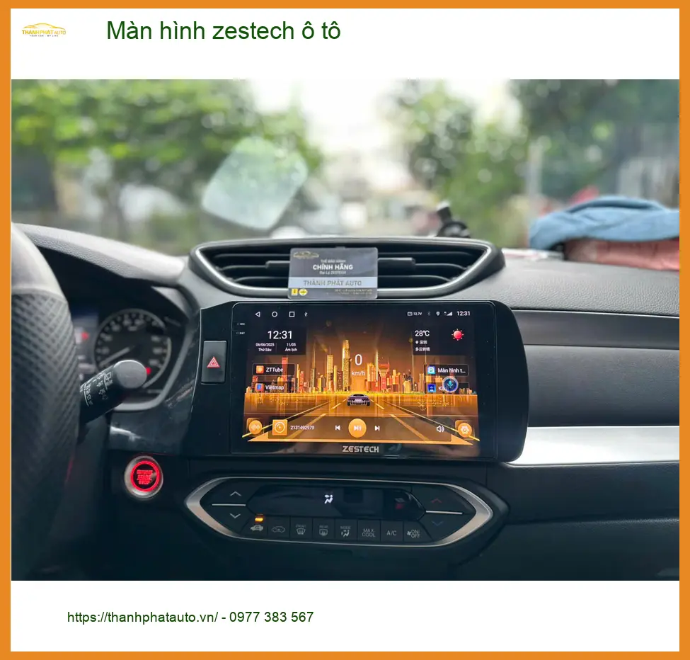 Anh Kiên nâng cấp màn hình Zestech ô tô cho Hyundai Accent tại Quận Tân Phú để lái xe thông minh hơn ảnh thực tế 3