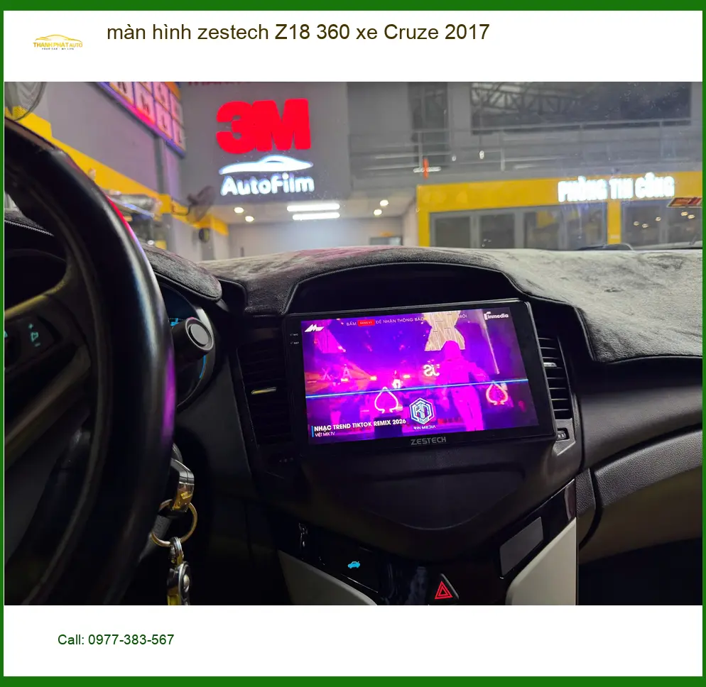 Anh Đạt lắp màn hình Zestech Z18 360 xe Cruze 2017 tại Quận Bình Thạnh