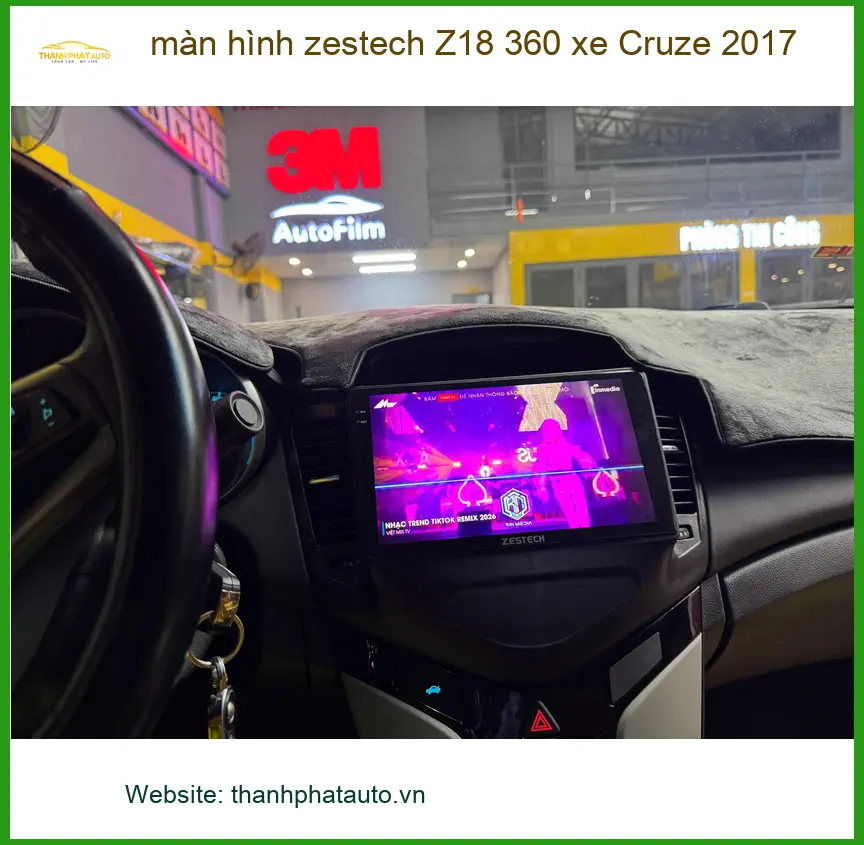 Anh Tuấn lắp màn hình Zestech Z18 360 xe Cruze 2017 tại Cần Giờ lái an toàn ảnh thực tế 2