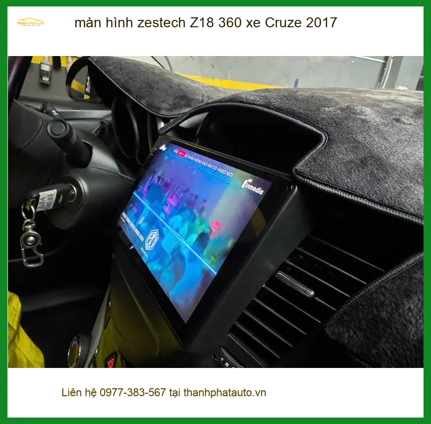Anh Kiên lắp màn hình Zestech Z18 360 cho Cruze 2017 tại Quận 5 để quan sát tốt hơn ảnh thực tế 3