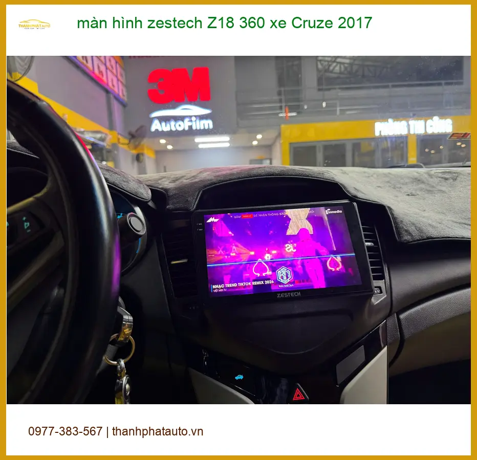 Anh Duy lắp màn hình Zestech Z18 360 cho Cruze 2017 ở Quận Tân Phú ảnh thực tế 4