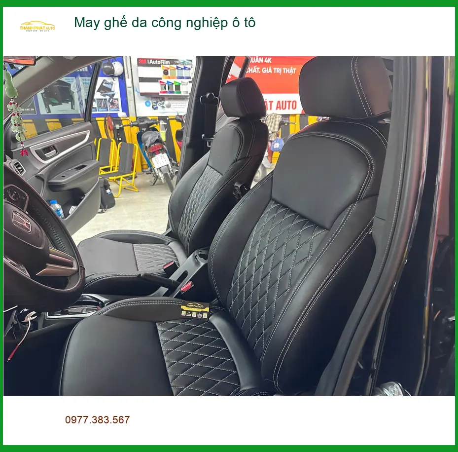 Anh Tú may ghế da công nghiệp ô tô Hyundai Accent tại Quận Bình Tân vì ghế cũ xuống cấp ảnh thực tế 3