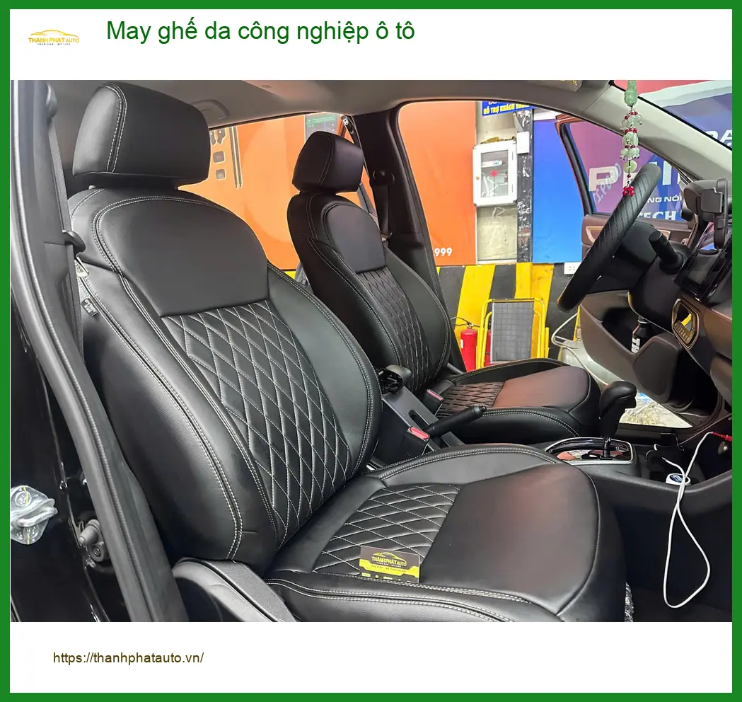 Anh Tú may ghế da công nghiệp ô tô Hyundai Accent tại Quận Bình Tân vì ghế cũ xuống cấp ảnh thực tế 5