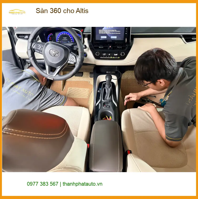 Anh Bảo lắp Sàn 360 cho Toyota Altis tại Quận Thủ Đức vì nội thất cũ