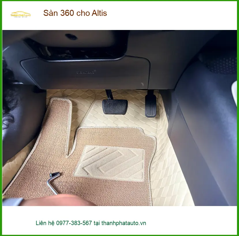 Anh Bảo lắp Sàn 360 cho Toyota Altis tại Quận Thủ Đức vì nội thất cũ ảnh thực tế 2
