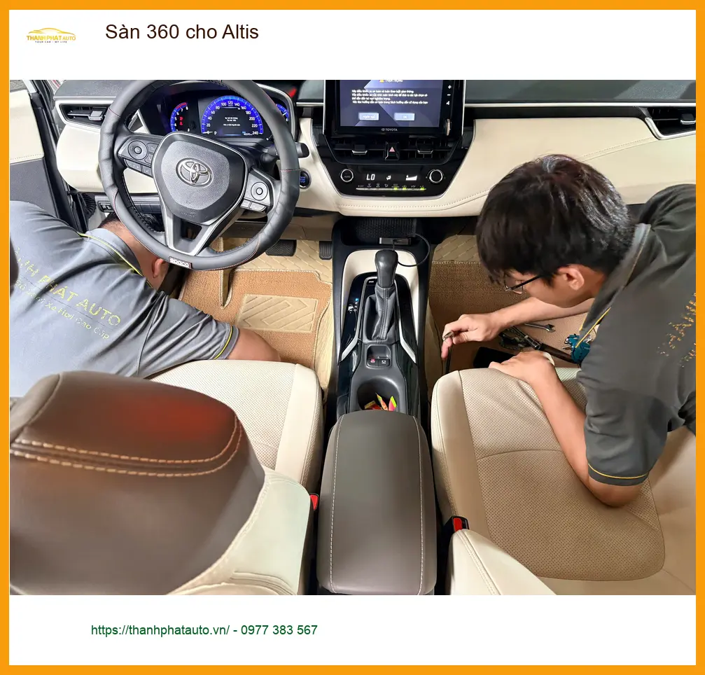 Anh Nhật thay sàn 360 cho Toyota Altis ở Quận Nhà Bè để giữ nội thất luôn sạch sẽ ảnh thực tế 2