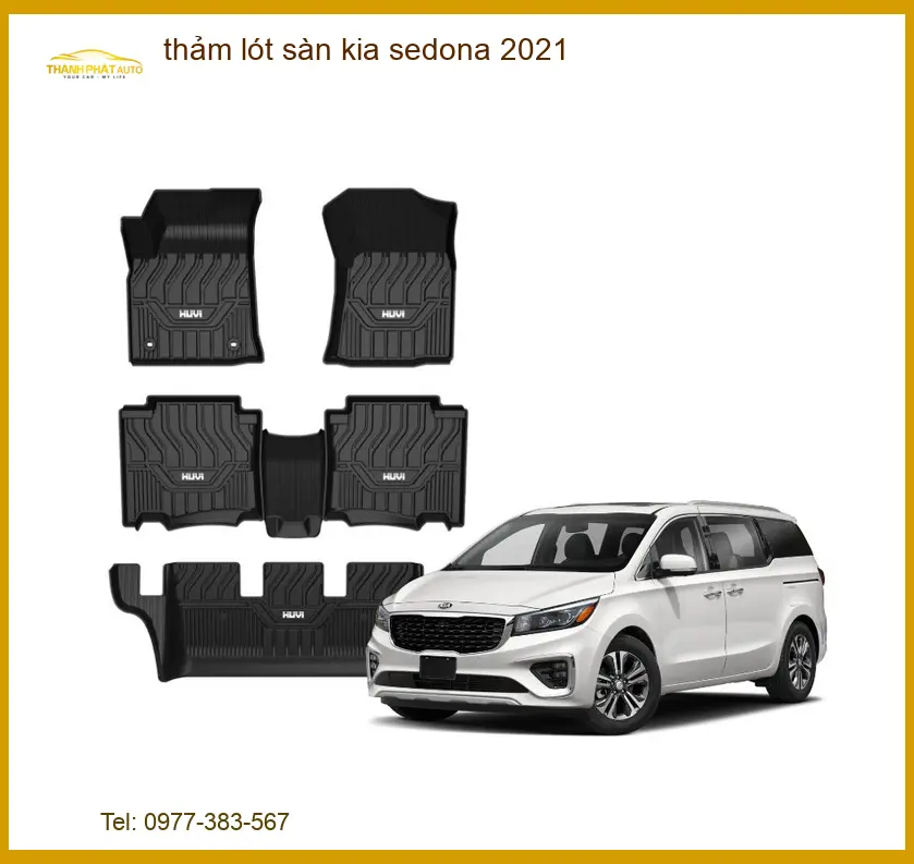 Thảm Lót Sàn 5D 6D Kia Sedona 2021 - Địa Chỉ Lắp Đặt Uy Tín TPHCM