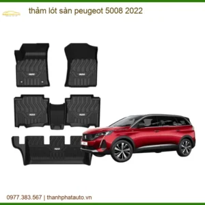 Thảm Lót Sàn Cao Cấp Peugeot 5008 2022 - Trung Tâm Lắp Đặt Chính Hãng TPHCM