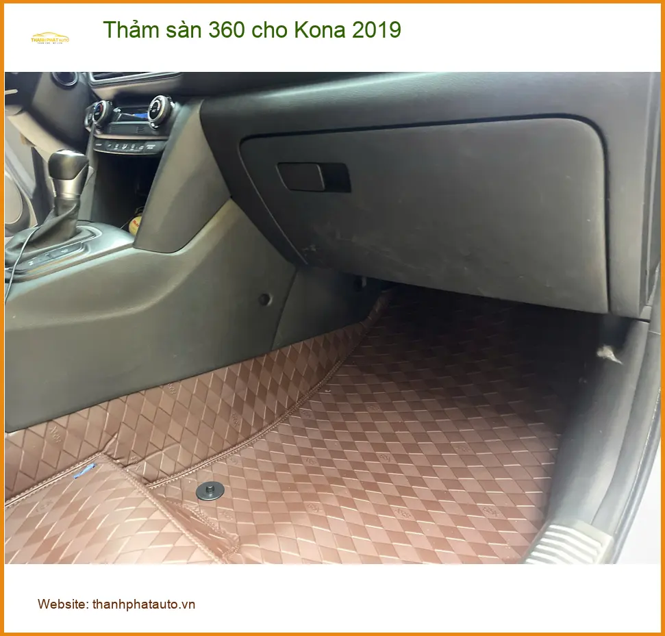 Anh Bảo lắp thảm sàn 360 cho Kona 2019 tại Quận Tân Phú để nội thất sạch sẽ ảnh thực tế 2