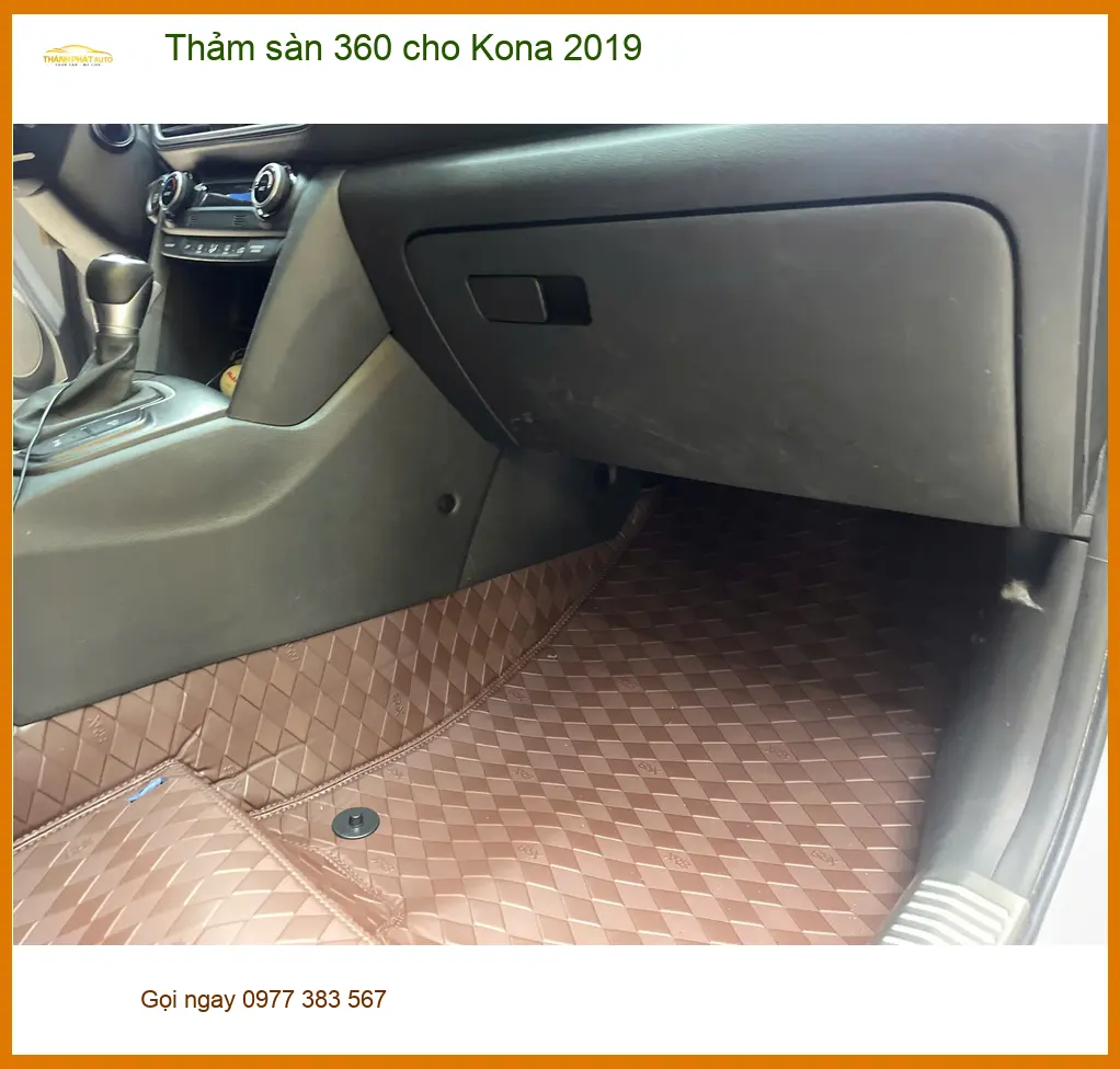 Chị Thanh lắp thảm sàn 360 cho Kona 2019 Quận 11 để nội thất luôn sạch đẹp ảnh thực tế 2