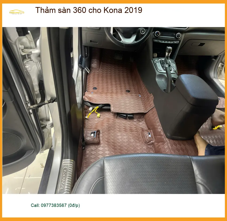 Chị Thanh lắp thảm sàn 360 cho Kona 2019 Quận 11 để nội thất luôn sạch đẹp ảnh thực tế 3